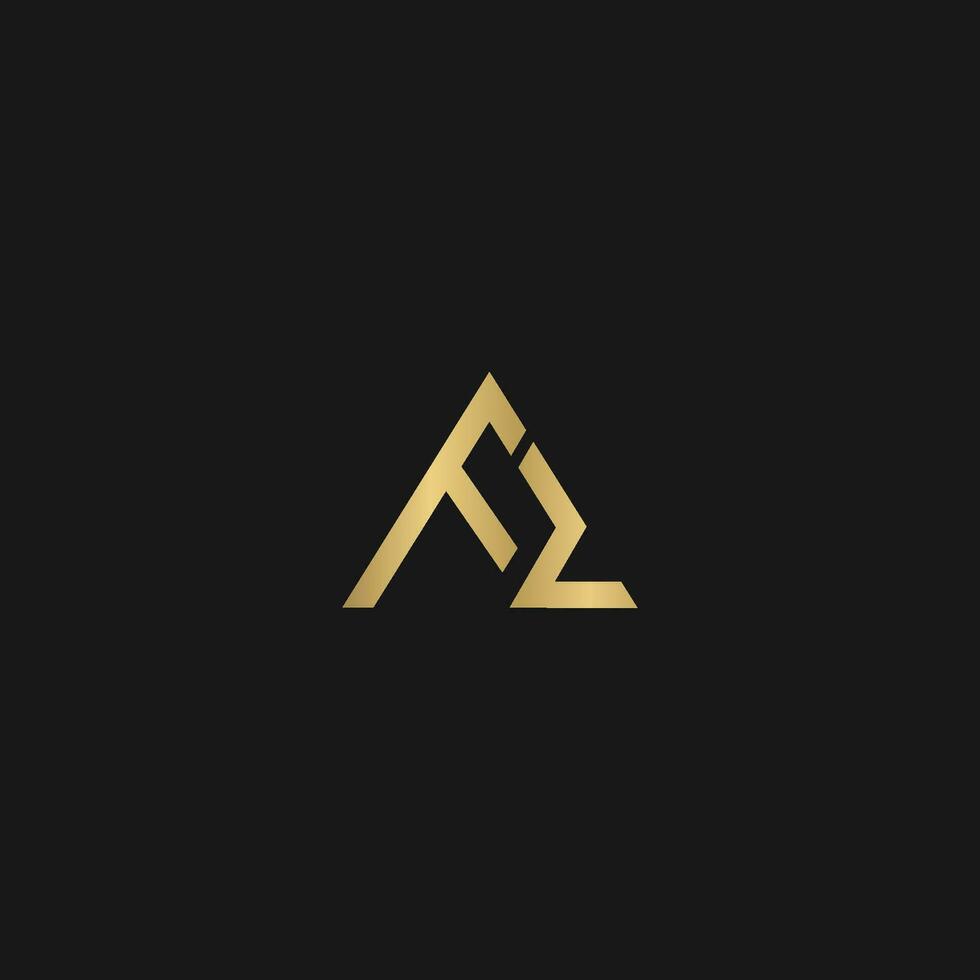 Alphabet letters Initials Monogram logo FZ, ZF, F and Z vector