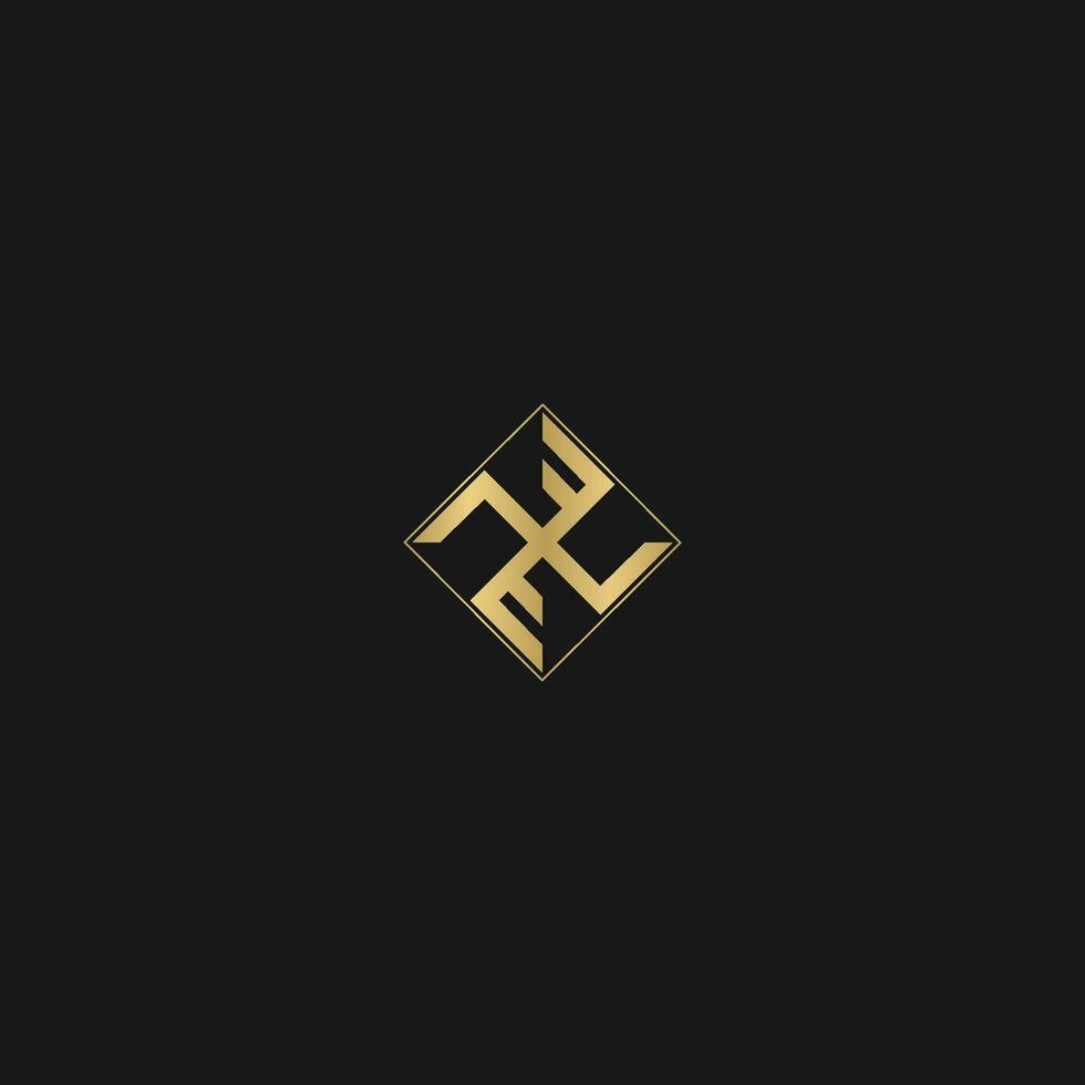Alphabet letters Initials Monogram logo FZ, ZF, F and Z vector