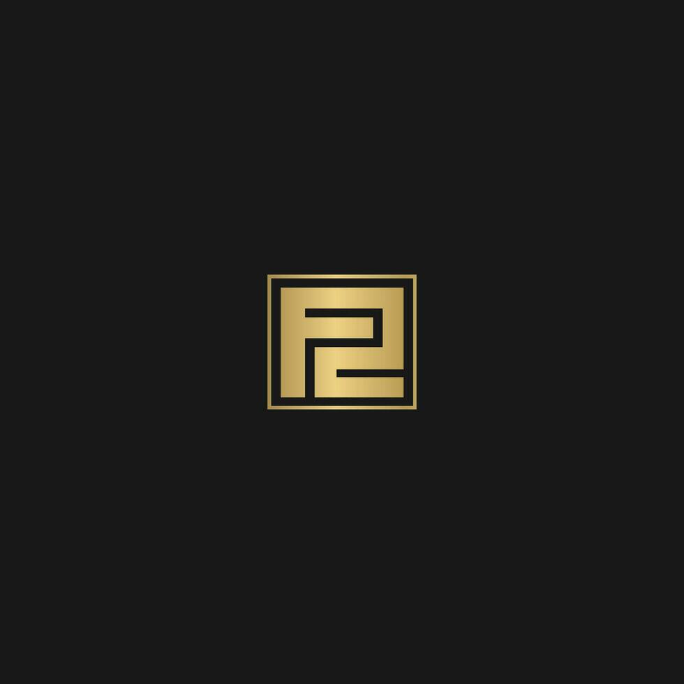 Alphabet letters Initials Monogram logo FZ, ZF, F and Z vector