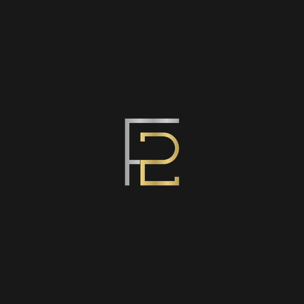 Alphabet letters Initials Monogram logo FZ, ZF, F and Z vector