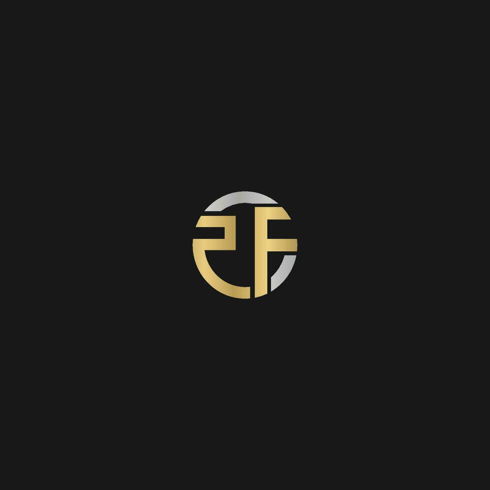 Alphabet letters Initials Monogram logo FZ, ZF, F and Z vector