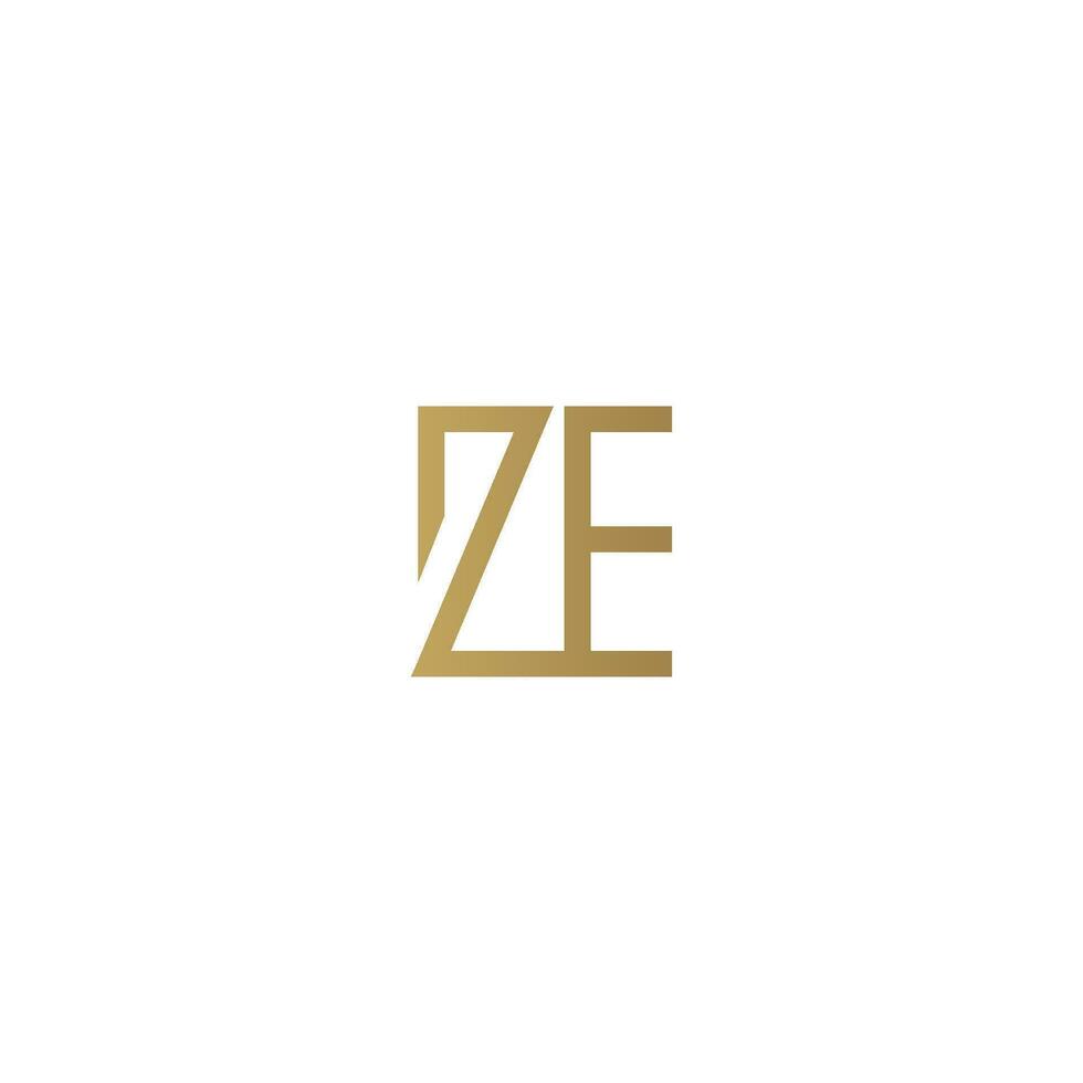 Alphabet letters Initials Monogram logo EZ, ZE, E and Z vector