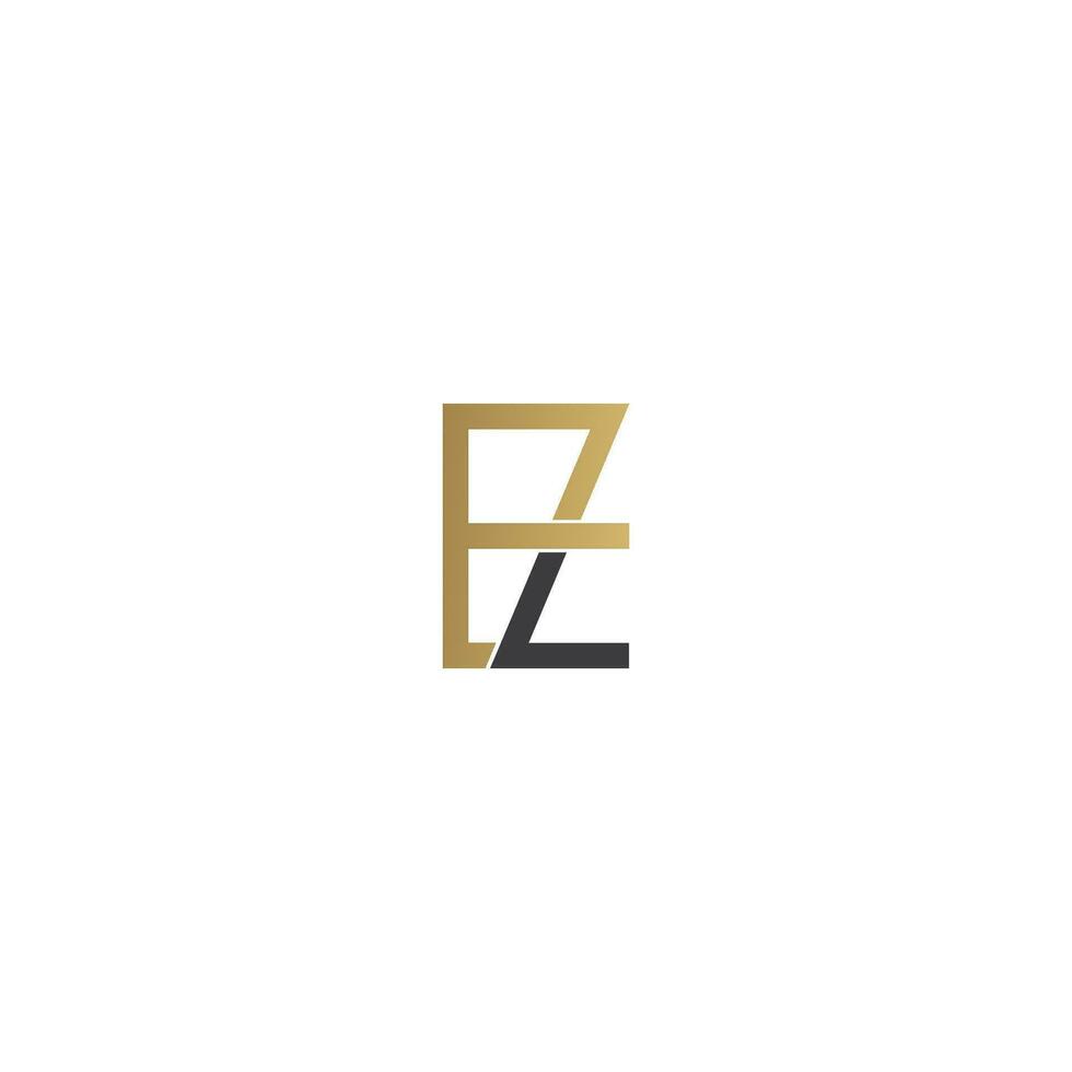 Alphabet letters Initials Monogram logo EZ, ZE, E and Z vector