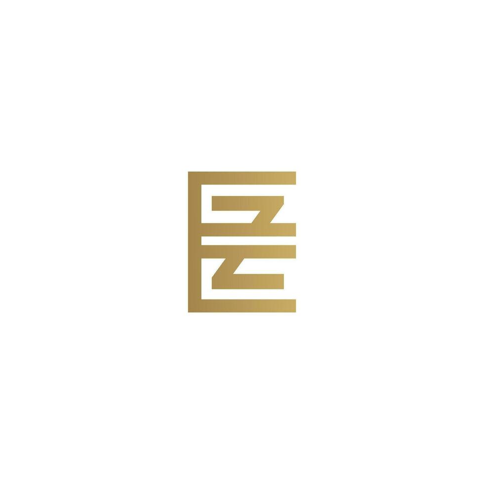 Alphabet letters Initials Monogram logo EZ, ZE, E and Z vector