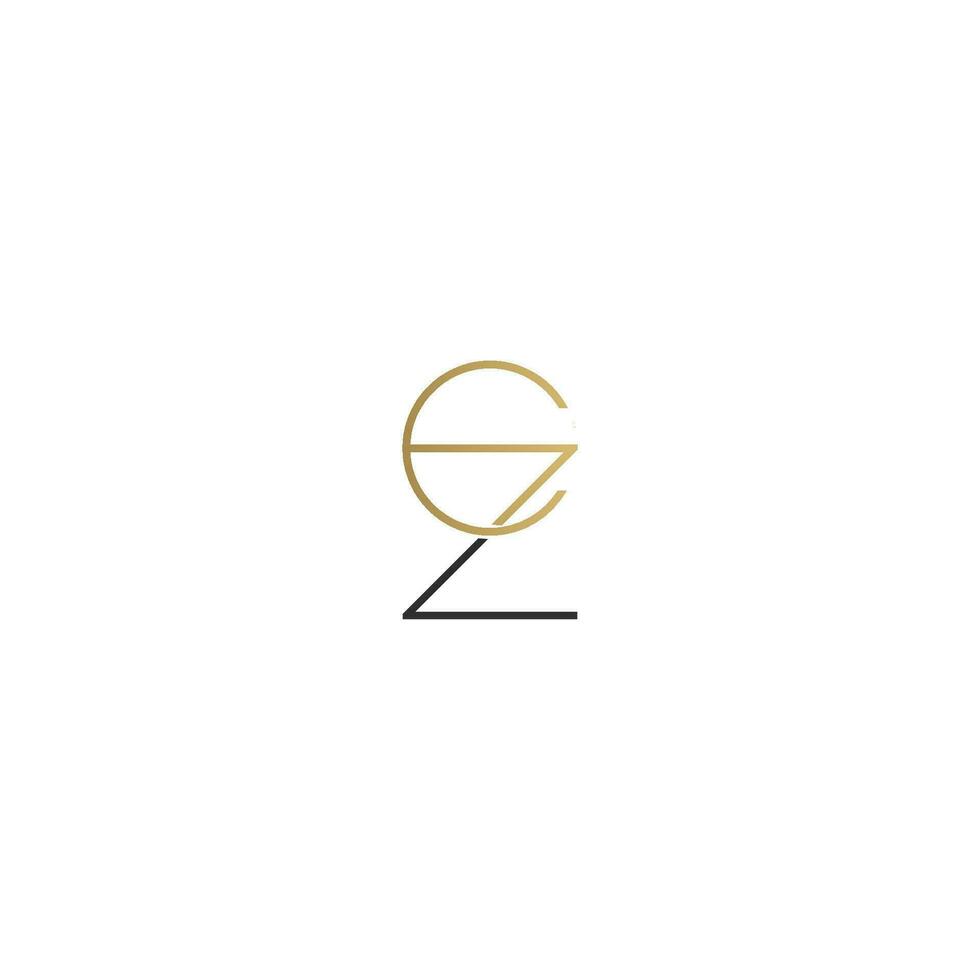 Alphabet letters Initials Monogram logo EZ, ZE, E and Z vector