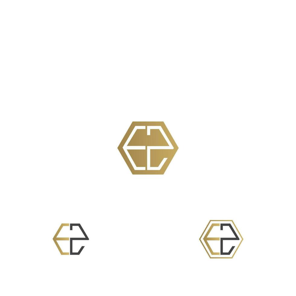 Alphabet letters Initials Monogram logo EZ, ZE, E and Z vector