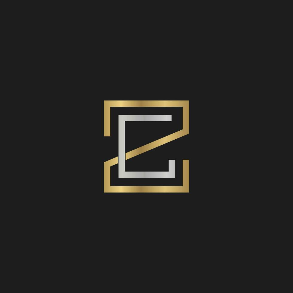 CZ, ZC, C AND Z Abstract initial monogram letter alphabet logo design vector