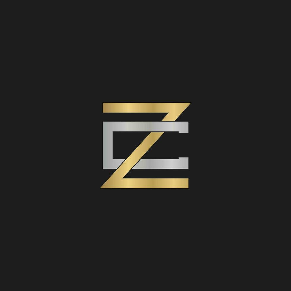 CZ, ZC, C AND Z Abstract initial monogram letter alphabet logo design vector