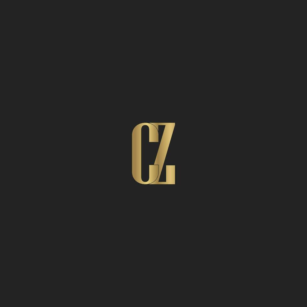 CZ, ZC, C AND Z Abstract initial monogram letter alphabet logo design vector