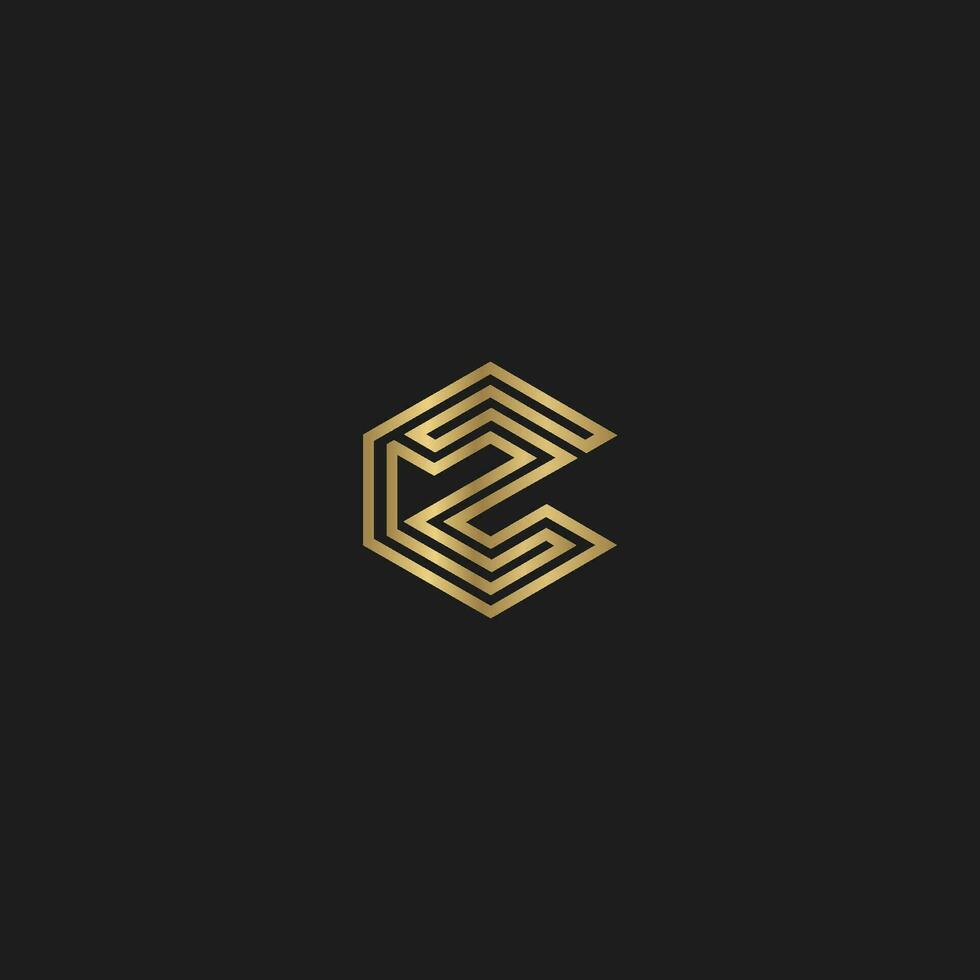 CZ, ZC, C AND Z Abstract initial monogram letter alphabet logo design vector