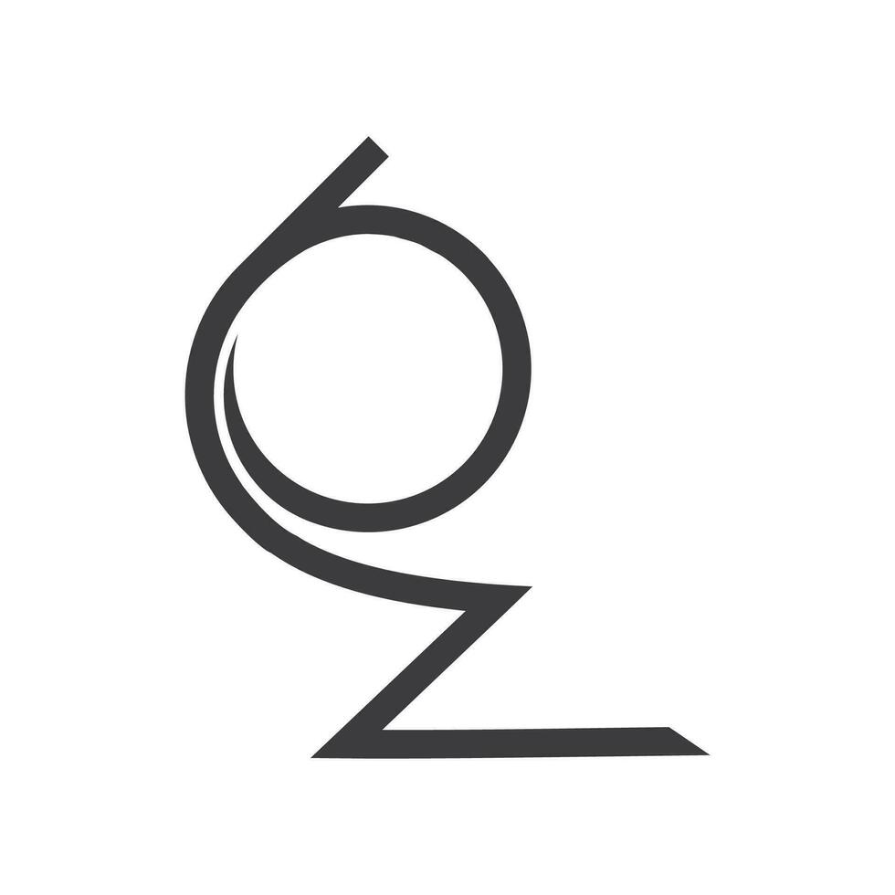 Alphabet letters Initials Monogram logo BZ, ZB, Z and B vector