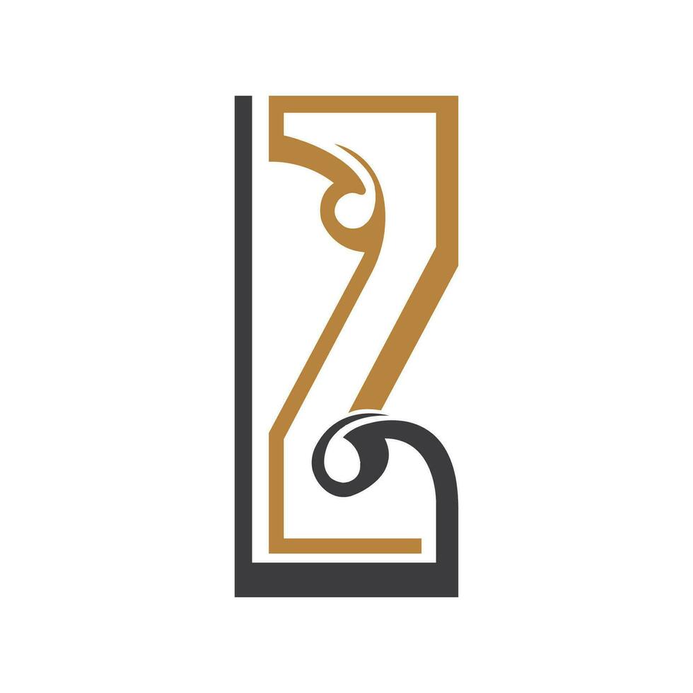 Alphabet letters Initials Monogram logo BZ, ZB, Z and B vector