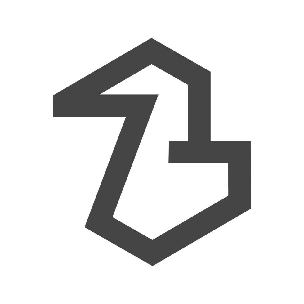 alfabeto letras iniciales monograma logo bz, zb, z y si vector