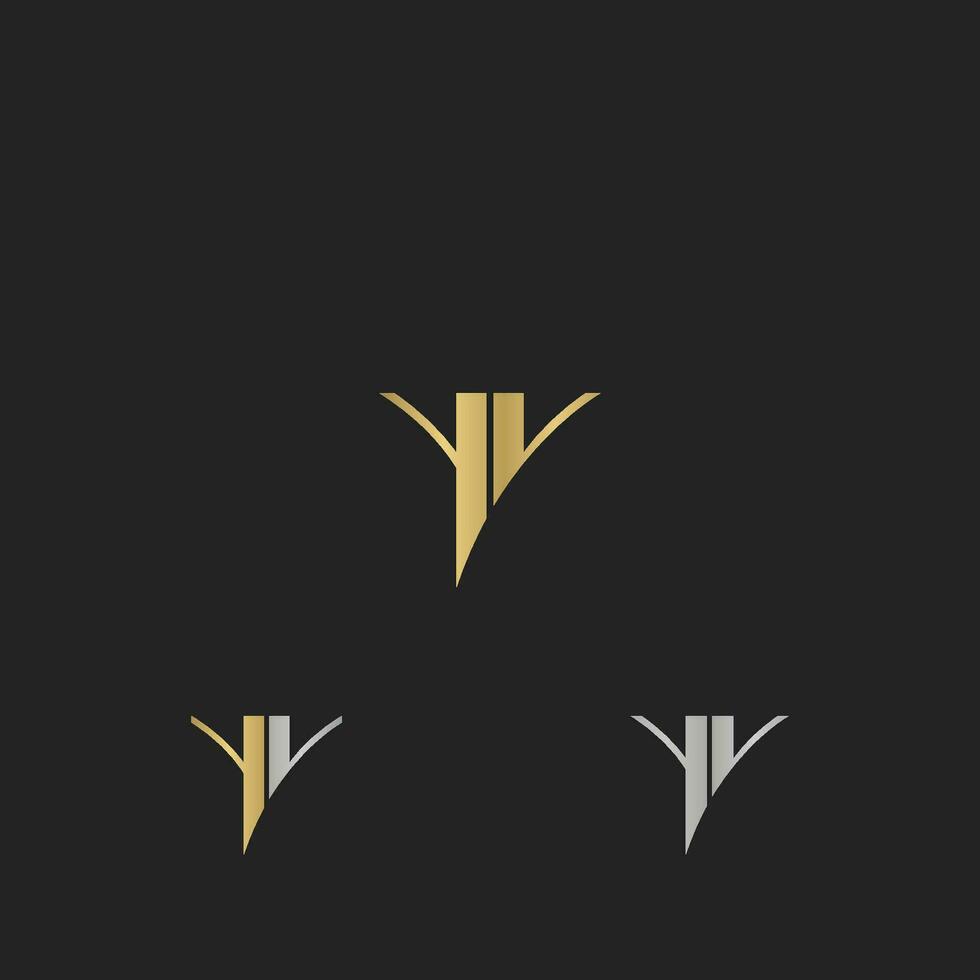 VY, YV, V AND Y Abstract initial monogram letter alphabet logo design vector