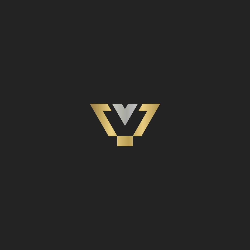VY, YV, V AND Y Abstract initial monogram letter alphabet logo design vector