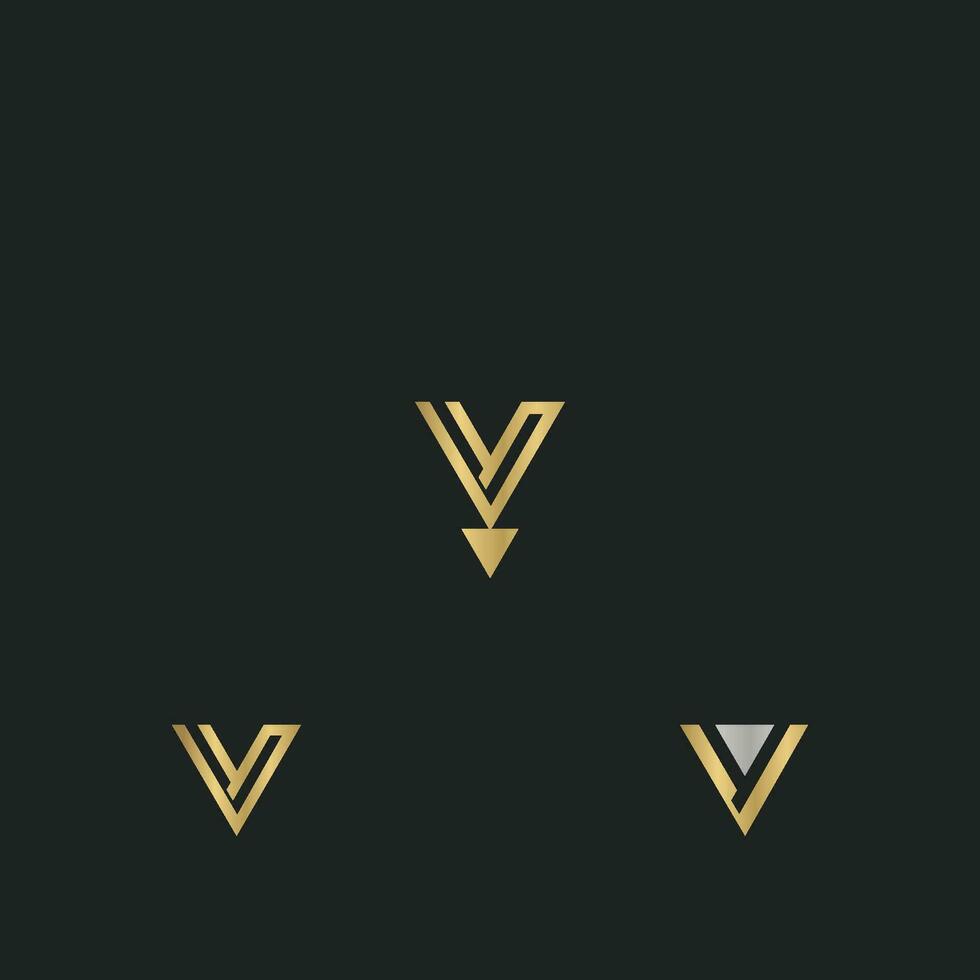VY, YV, V AND Y Abstract initial monogram letter alphabet logo design vector