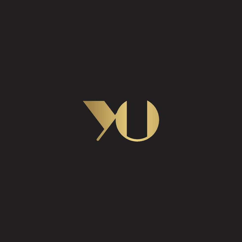 Alphabet Initials logo UY, YU, Y and U vector