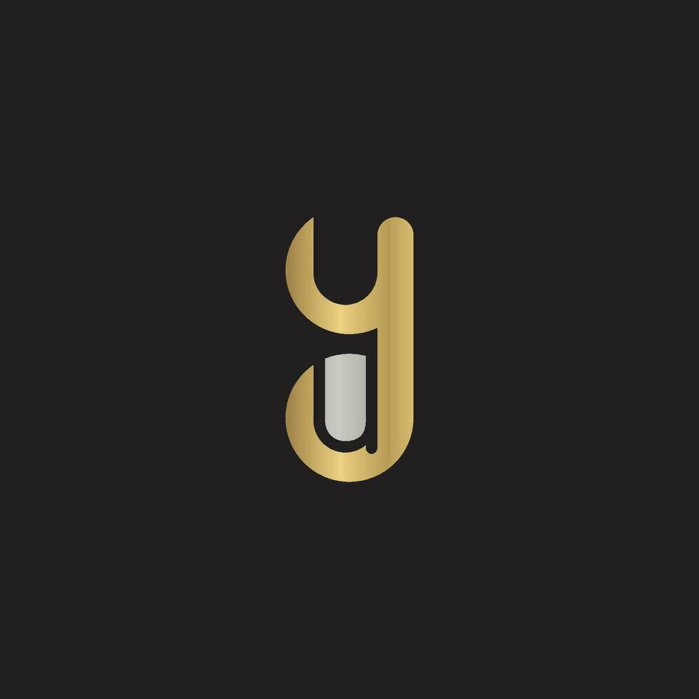 Alphabet Initials logo UY, YU, Y and U vector