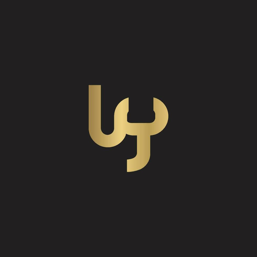 Alphabet Initials logo UY, YU, Y and U vector