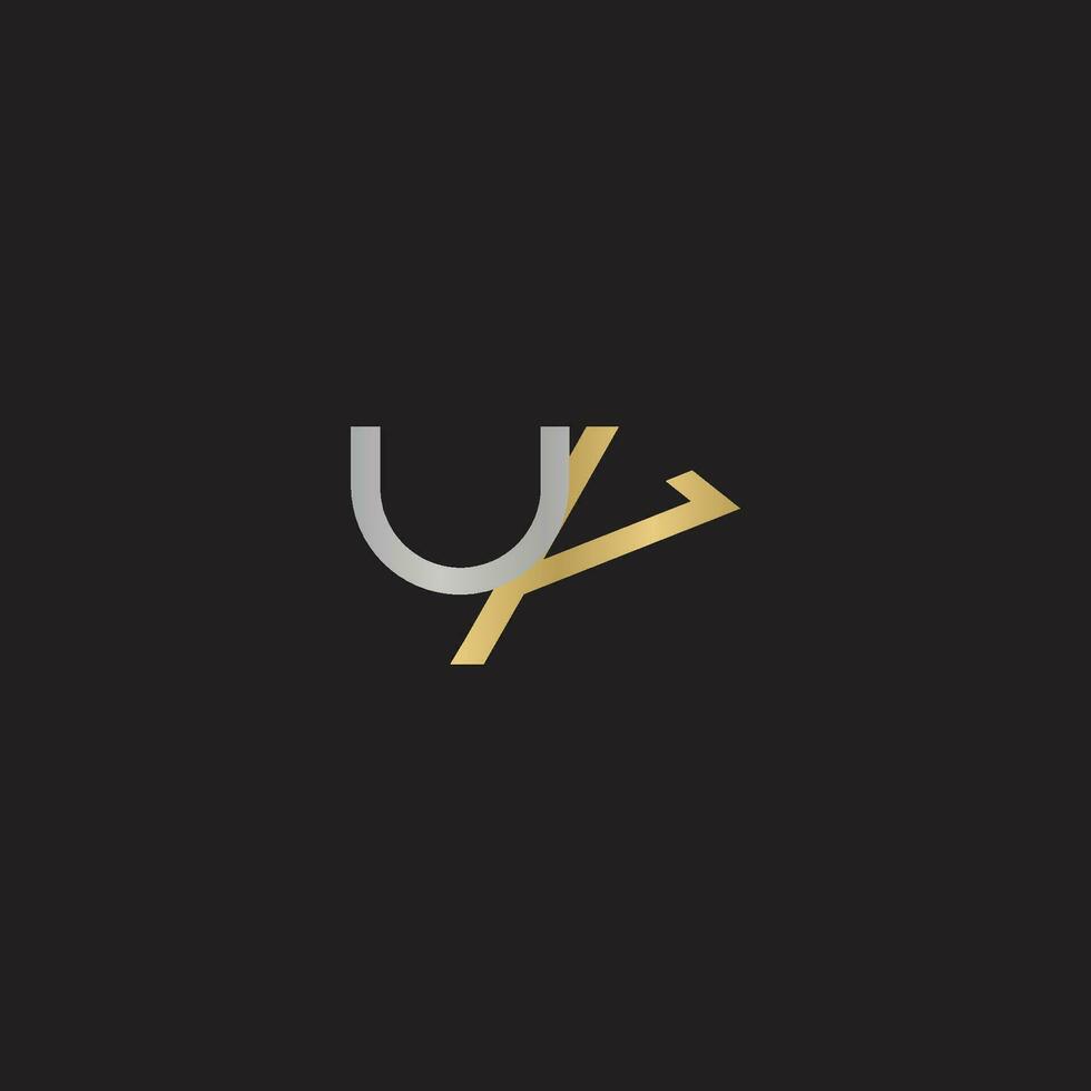 Alphabet Initials logo UY, YU, Y and U vector