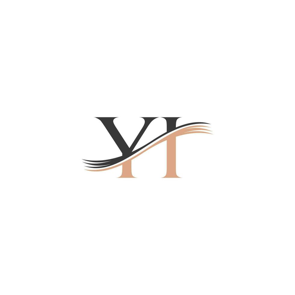 alfabeto letras iniciales monograma logo yi, iy, y y yo vector
