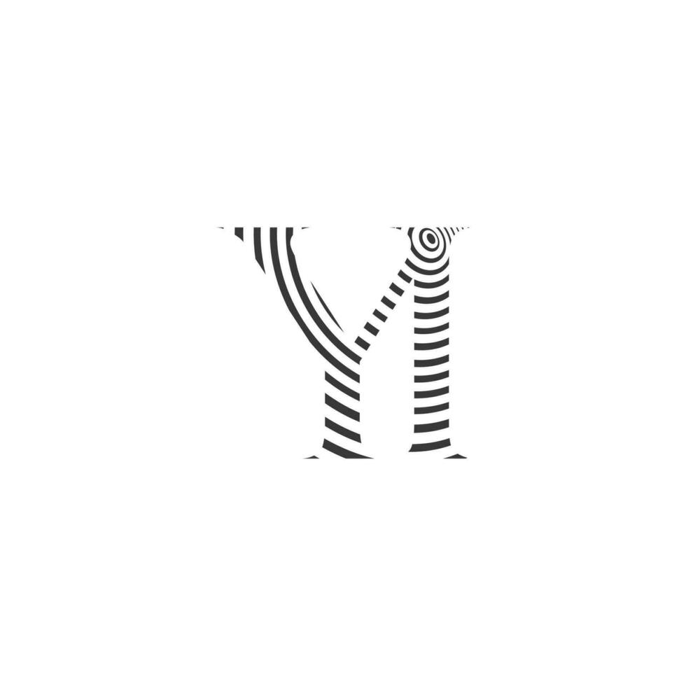 Alphabet letters Initials Monogram logo YI, IY, Y and I vector