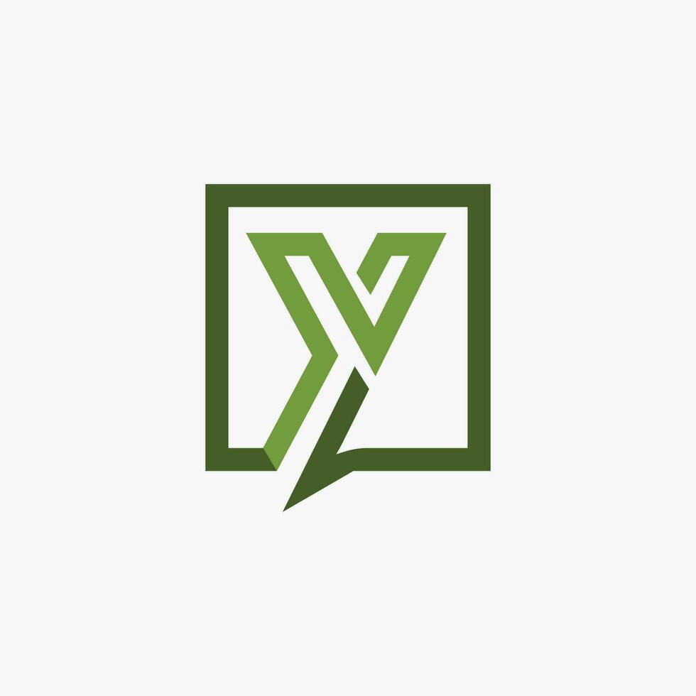 Initial letter y logo vector design template