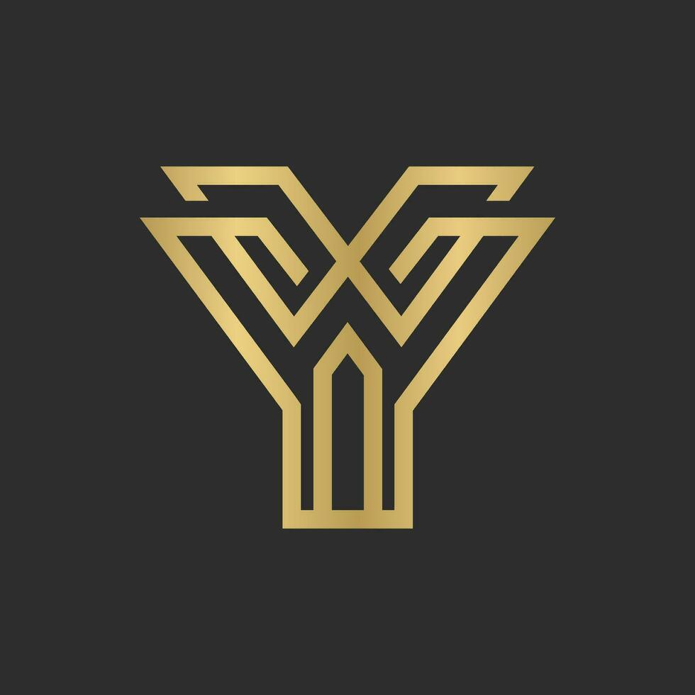 YX, XY, X AND Y Abstract initial monogram letter alphabet logo design vector