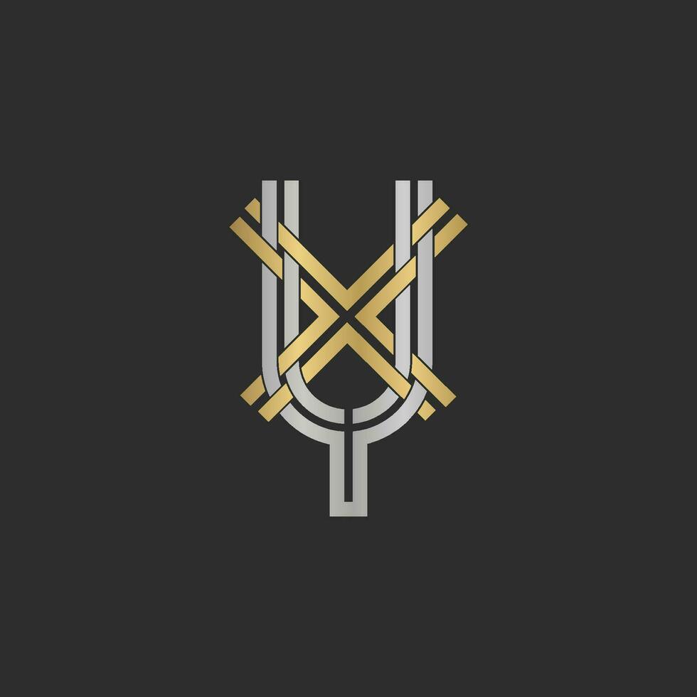 YX, XY, X AND Y Abstract initial monogram letter alphabet logo design vector