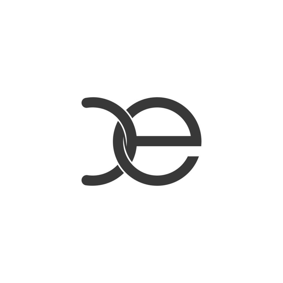 Alphabet Initials logo XE, EX, E and X vector