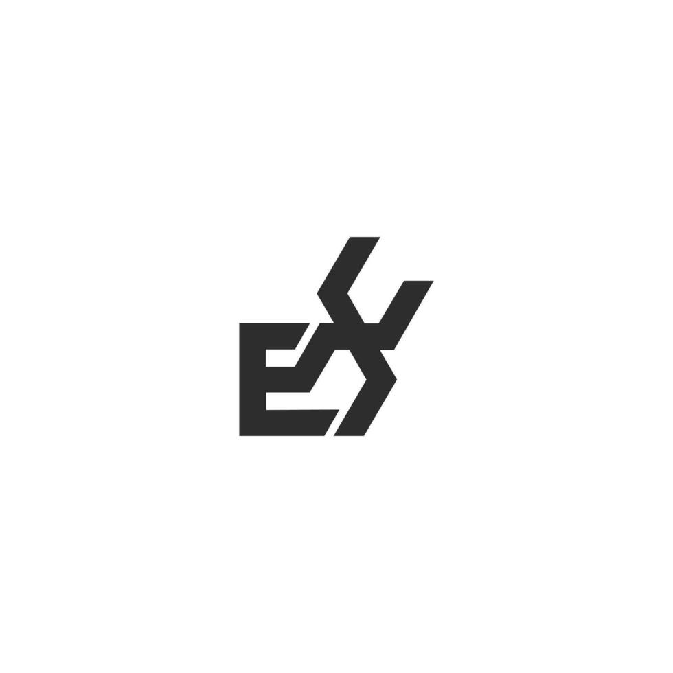 Alphabet Initials logo XE, EX, E and X vector