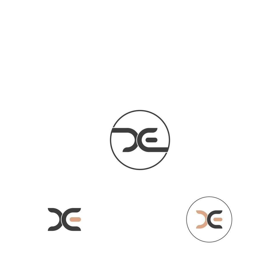 Alphabet Initials logo XE, EX, E and X vector