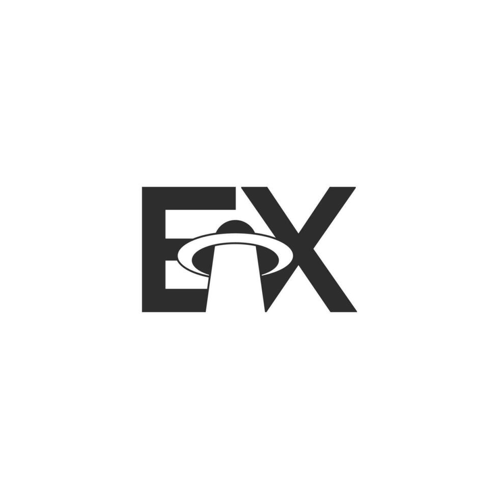 Alphabet Initials logo XE, EX, E and X vector