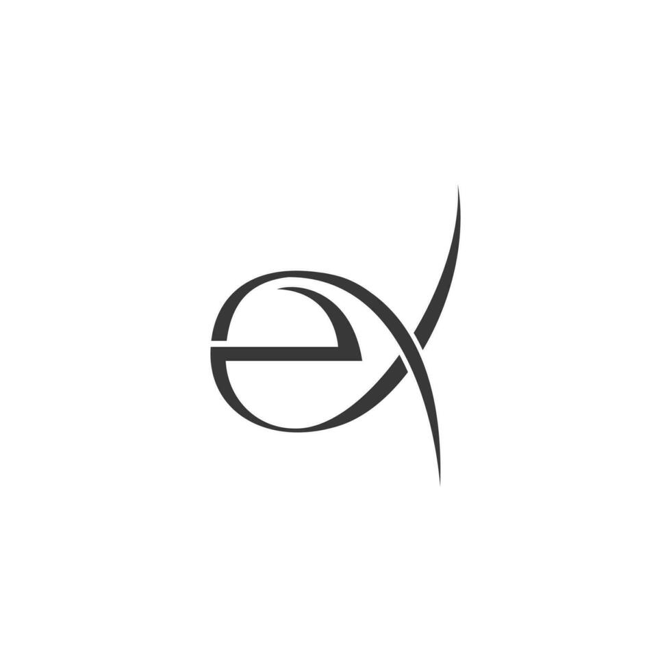 Alphabet Initials logo XE, EX, E and X vector