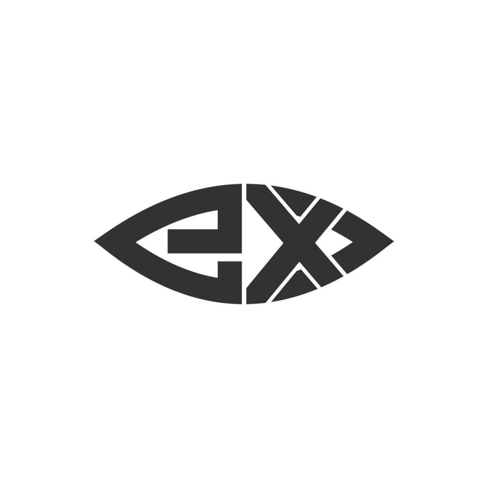 Alphabet Initials logo XE, EX, E and X vector