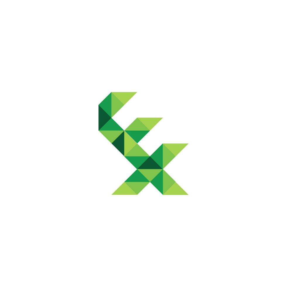 Alphabet Initials logo XE, EX, E and X vector