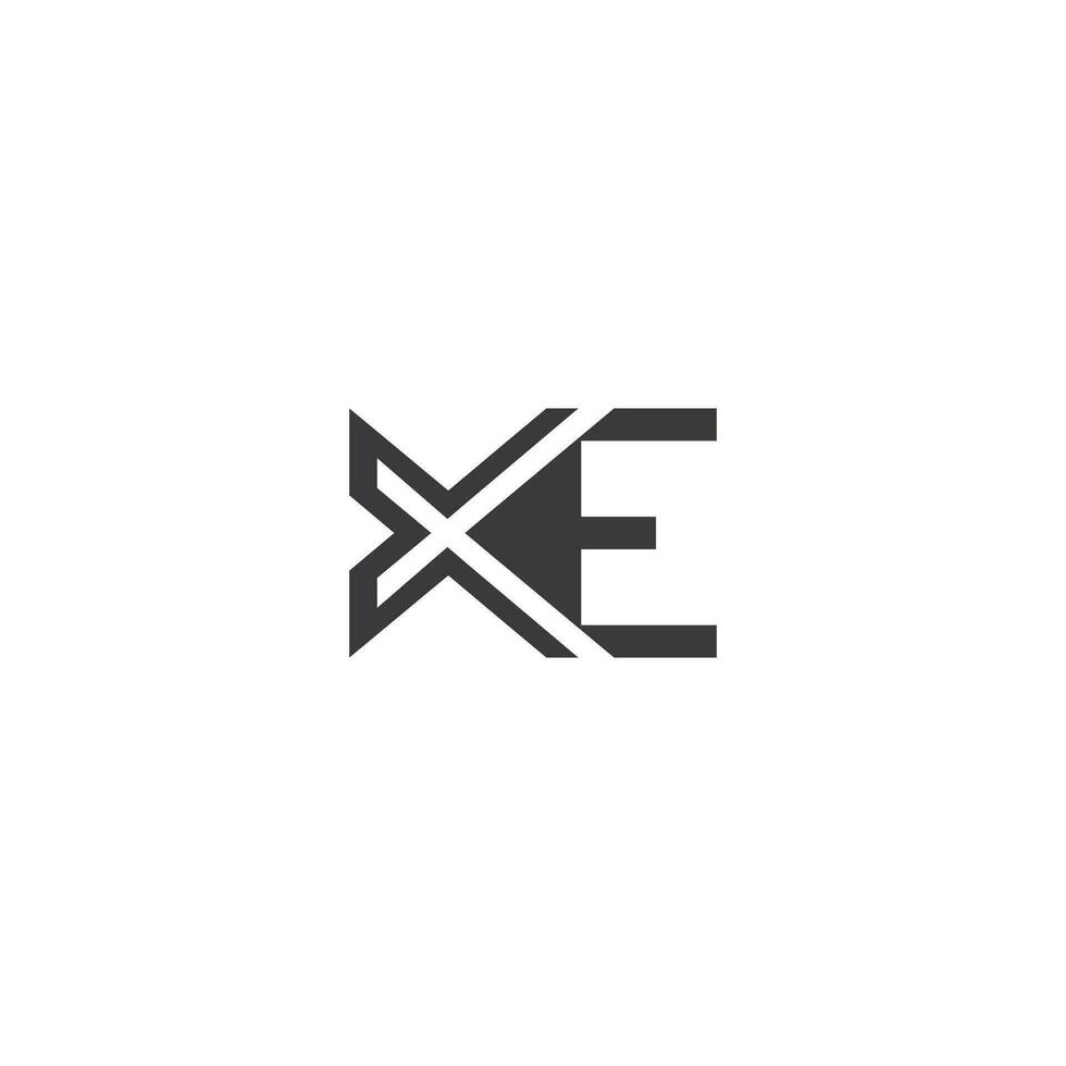 alfabeto iniciales logo xe, ex, mi y X vector