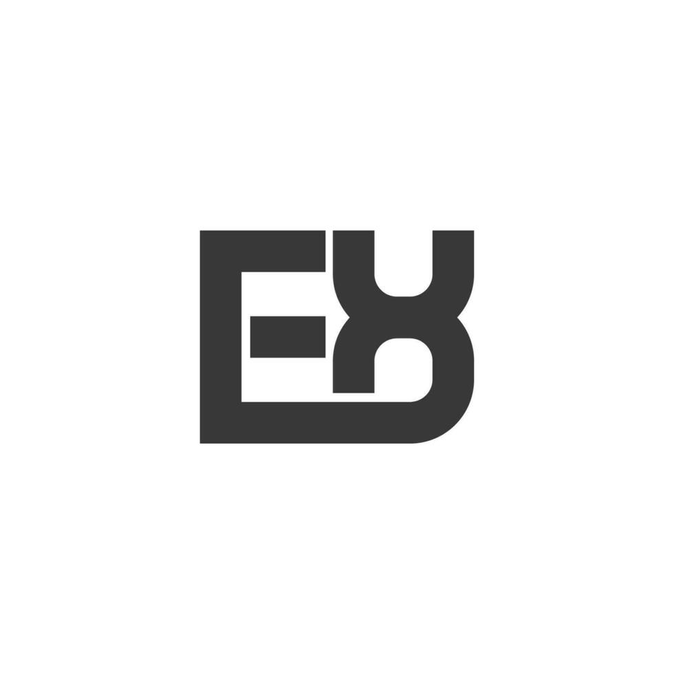 Alphabet Initials logo XE, EX, E and X vector