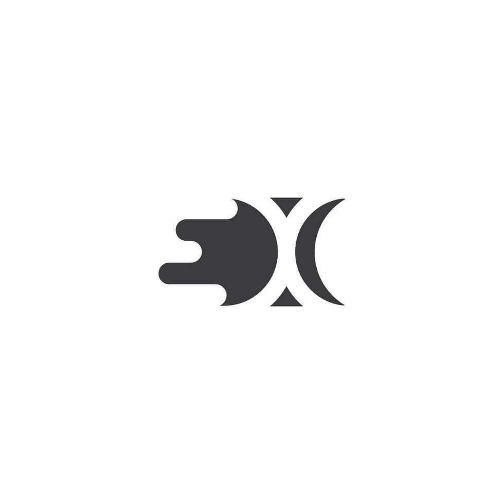Alphabet Initials logo XE, EX, E and X vector