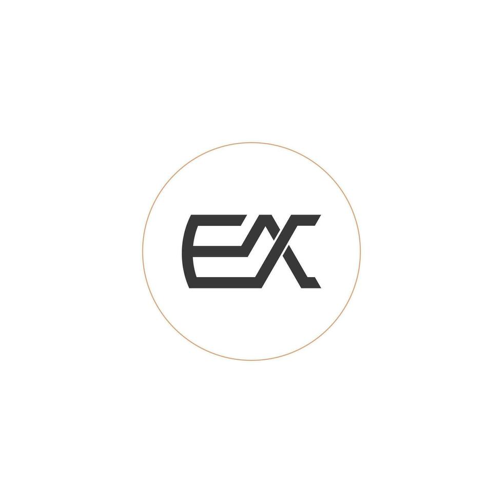 Alphabet Initials logo XE, EX, E and X vector