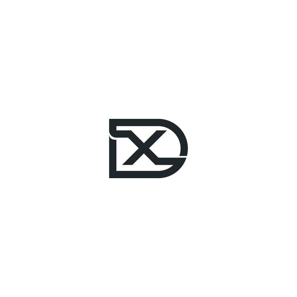 DX, XD, D AND X Abstract initial monogram letter alphabet logo design vector