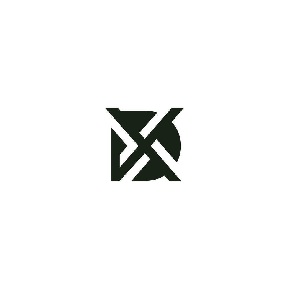 DX, XD, D AND X Abstract initial monogram letter alphabet logo design vector