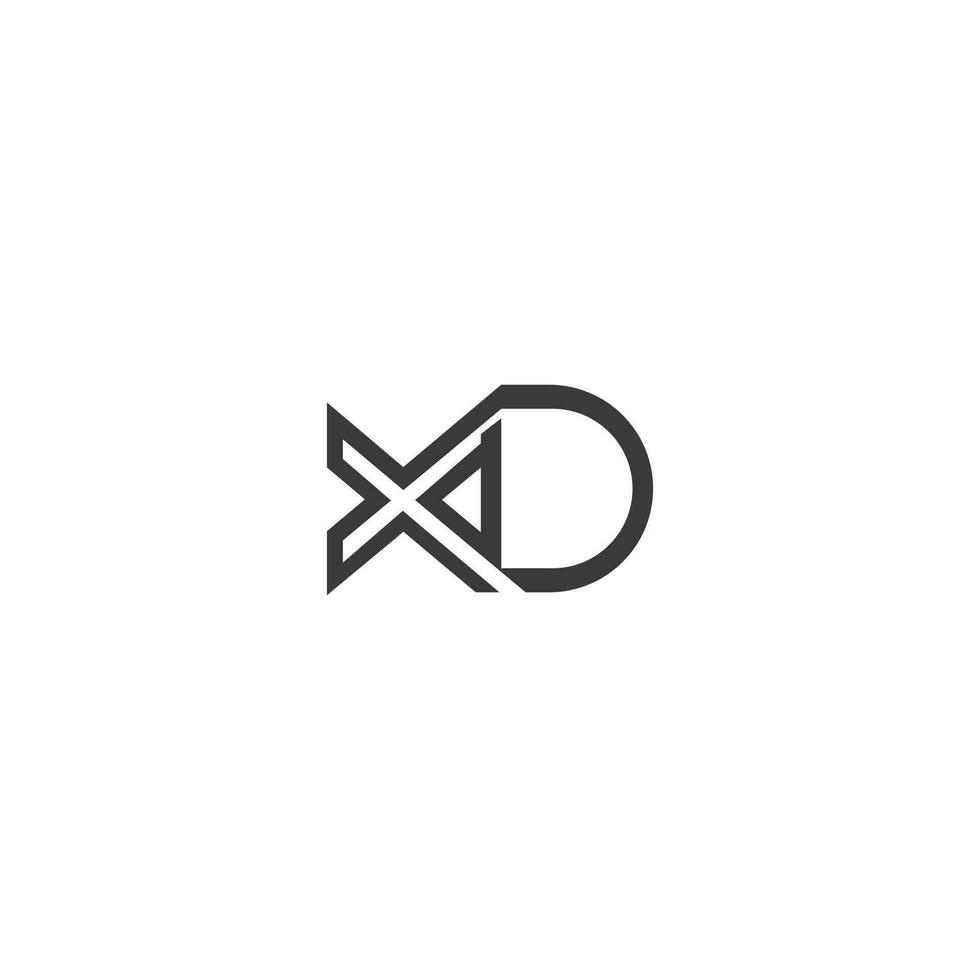 DX, XD, D AND X Abstract initial monogram letter alphabet logo design vector