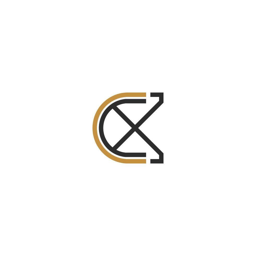 Alphabet letters Initials Monogram logo XC, CX, X and C vector