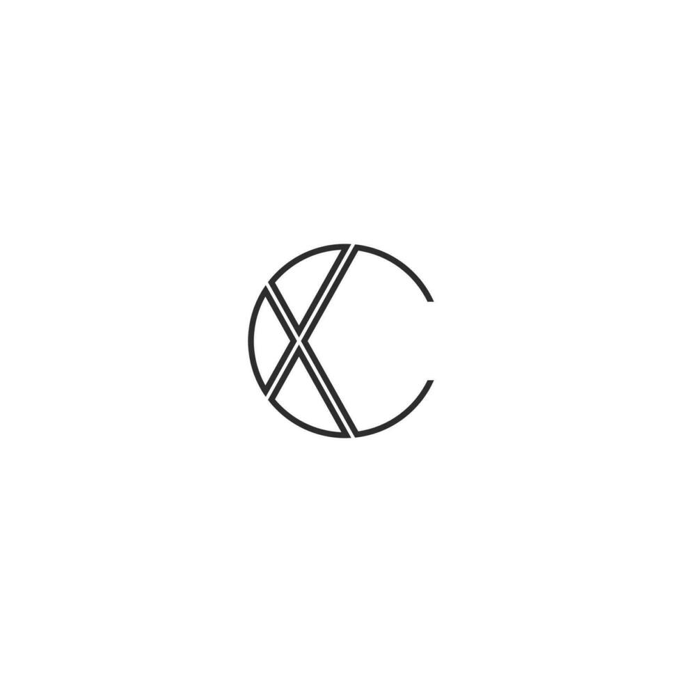 Alphabet letters Initials Monogram logo XC, CX, X and C vector