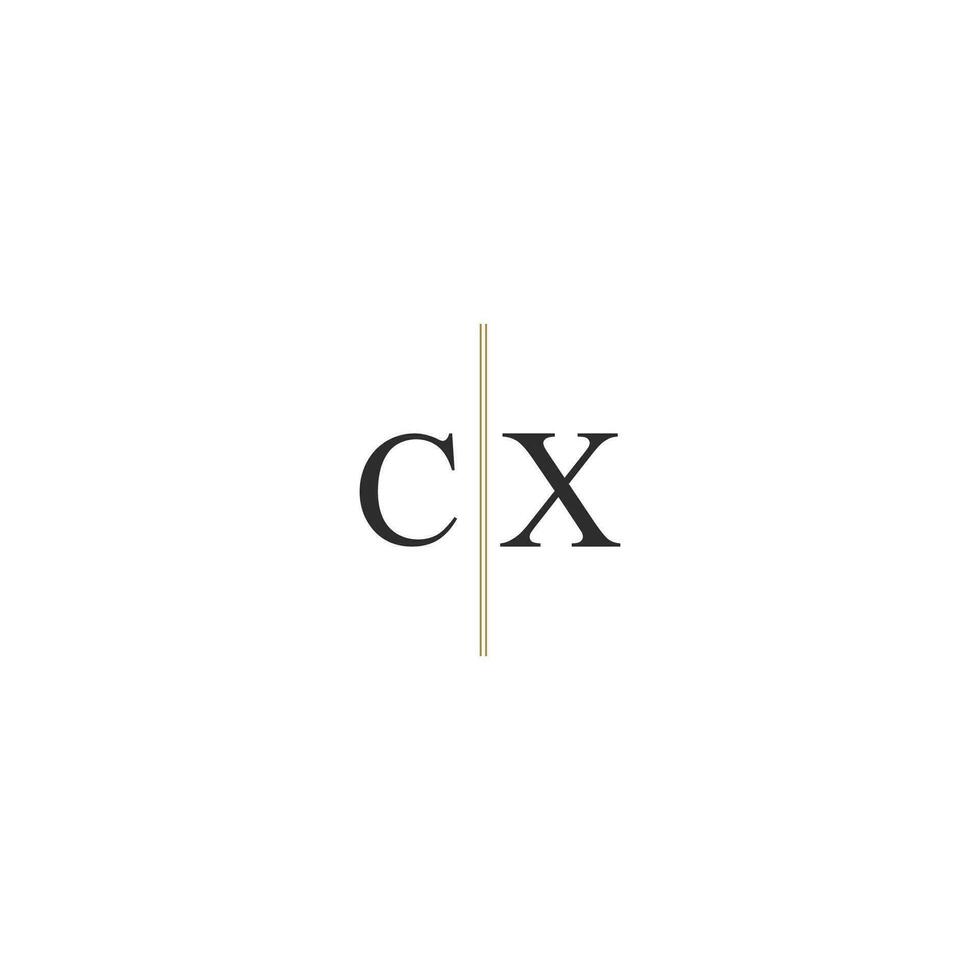 Alphabet letters Initials Monogram logo XC, CX, X and C vector