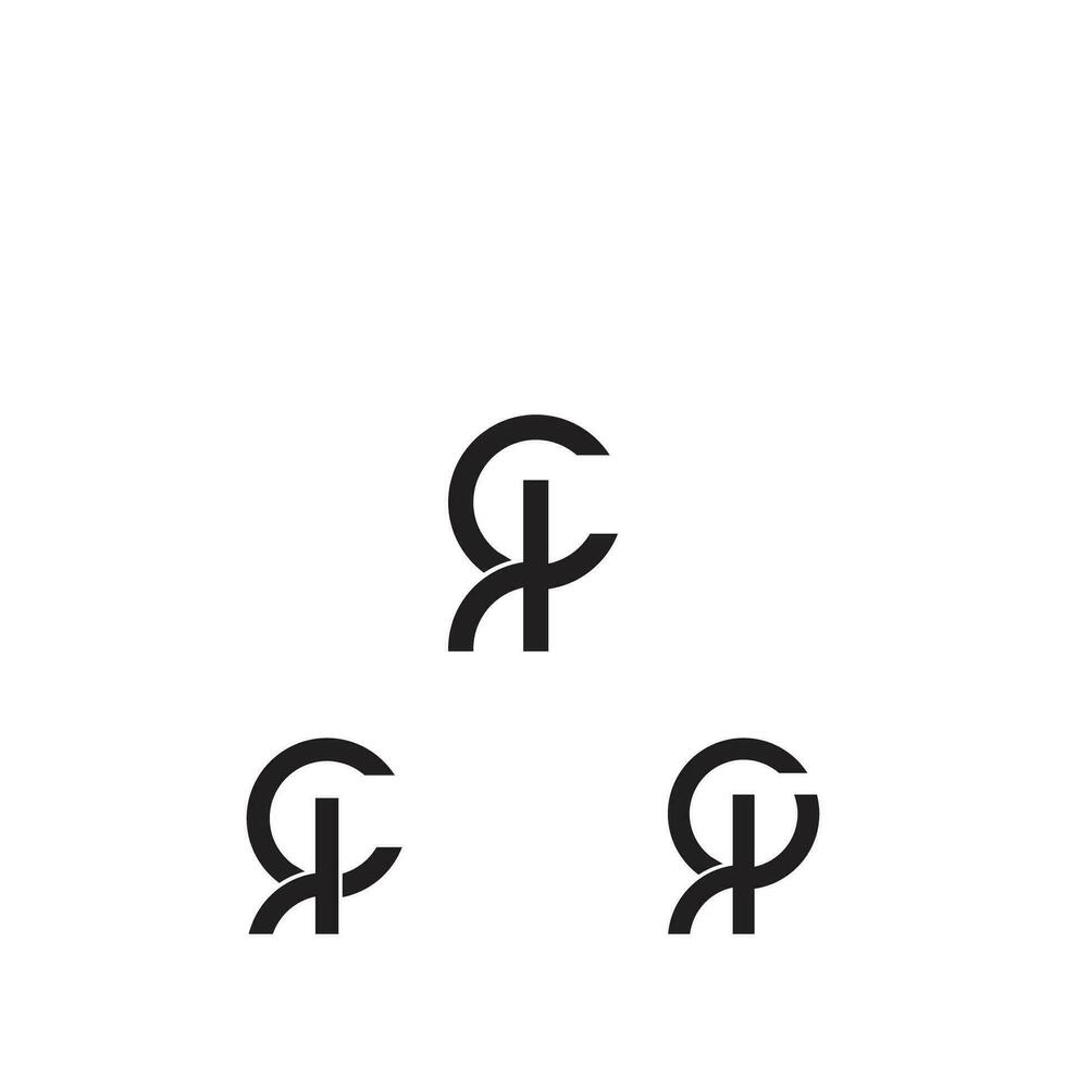 Alphabet letters Initials Monogram logo XC, CX, X and C vector