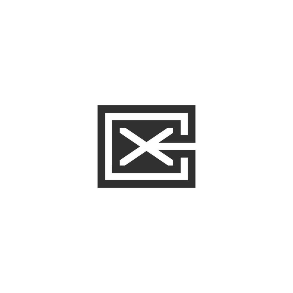 Alphabet letters Initials Monogram logo XC, CX, X and C vector