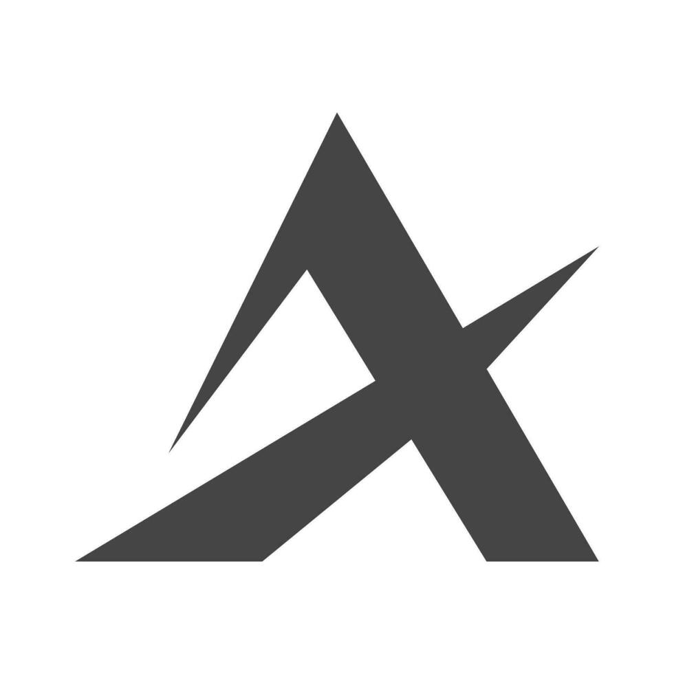 hacha, ja, un y X resumen inicial monograma letra alfabeto logo diseño vector