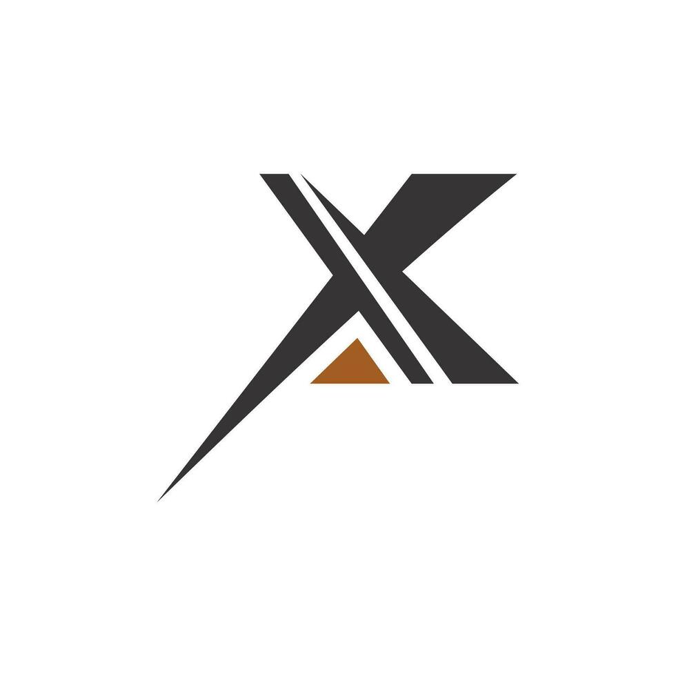 plantilla de diseño de logotipo de letra inicial x vector